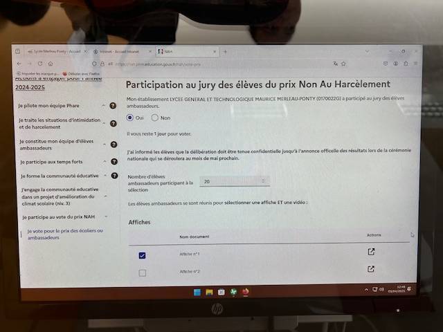 Les Sentinelles jurs du prix Non au harclement